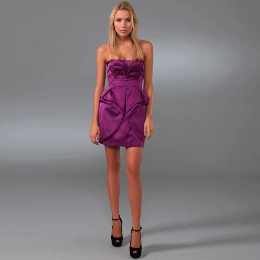 Temperley London Mini Corry Dress, Magenta, size 10